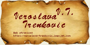 Veroslava Trenković vizit kartica